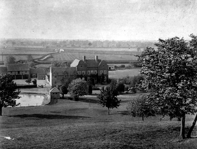 Park Hall Farm about 1900. The photographer is standing where the M6 motorway runs now.