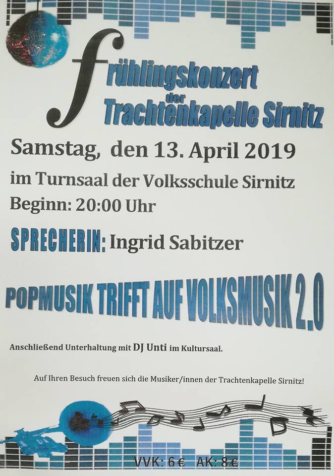 Offizielles Plakat zum Frühlingskonzert