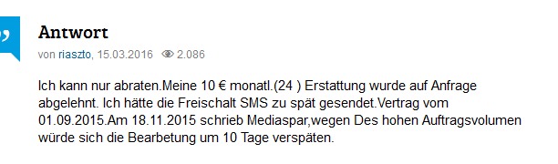 Bonus abgelehnt - Frist versäumt