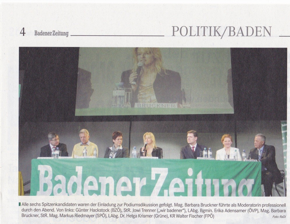 politische Podiumsdiskussion in Baden