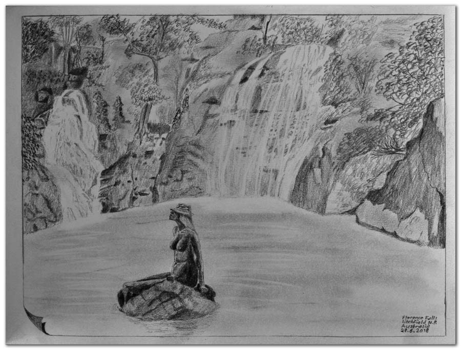 Skizze. Litchfield N.P. Florence Falls