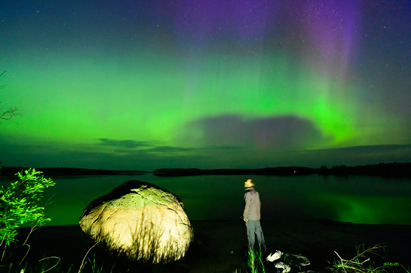 Kenora.Winnipeg River.Northern Lights