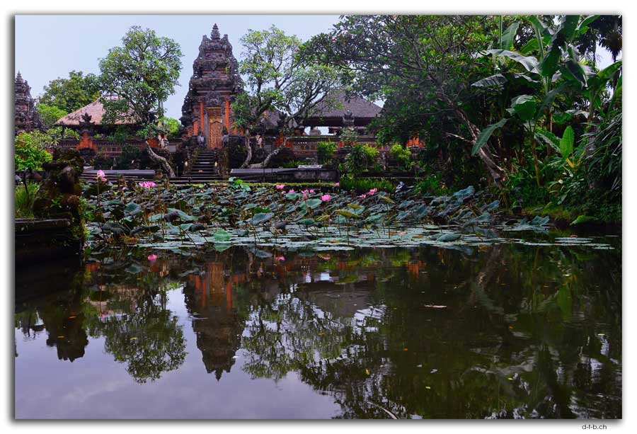 Ubud.Pura Saraswati und Lotuspond