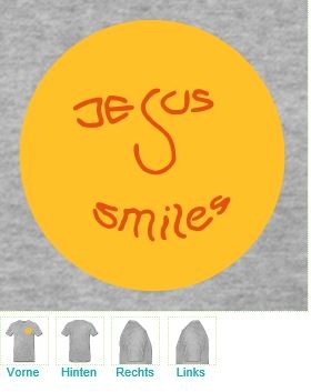 T-Shirt,Jesus smiles,Jesus,Smiley,