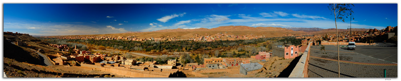 Panoramafoto vom Dadès Tal in Marokko
