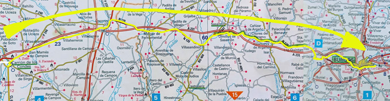 Map 220: Carrión de los Condes - Burgos