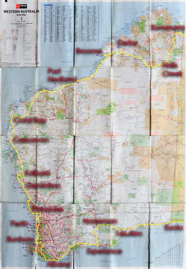 Map of Western Australia