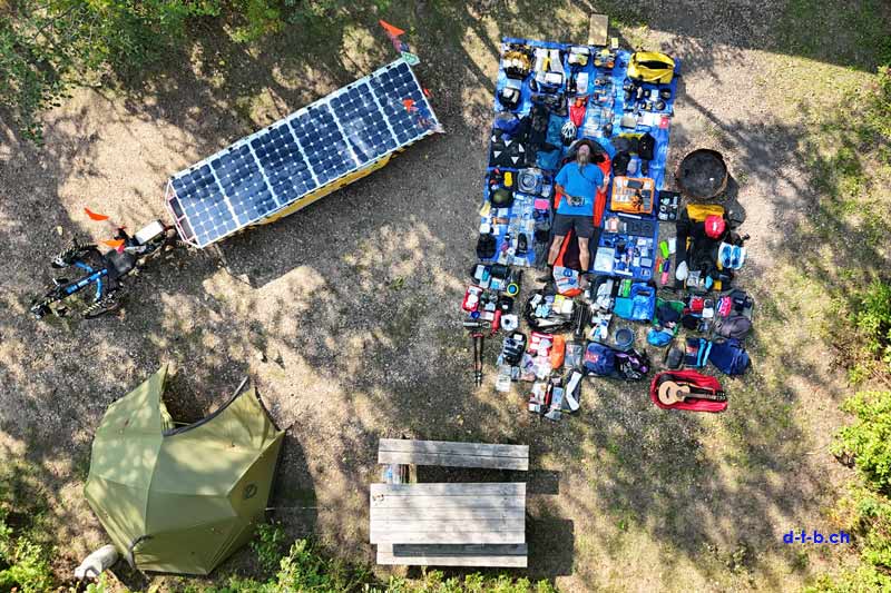 Solatrike and all the luggage in Leduc, Canada