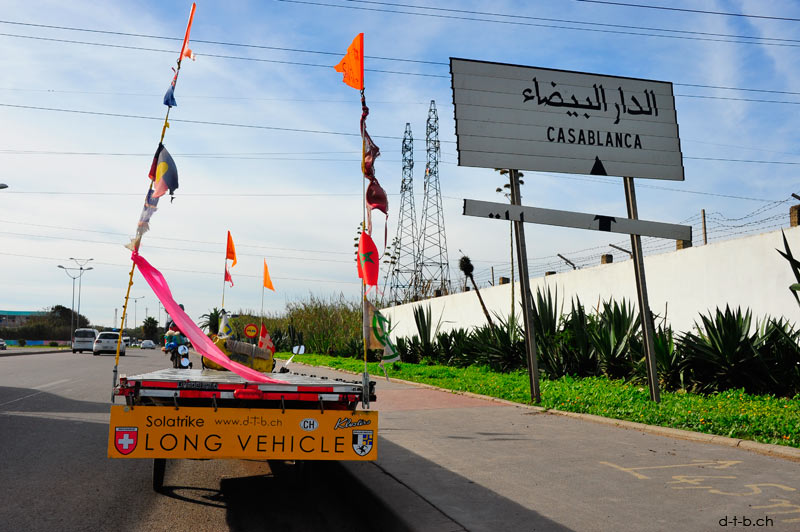 Solatrike auf dem Weg nach Casablanca