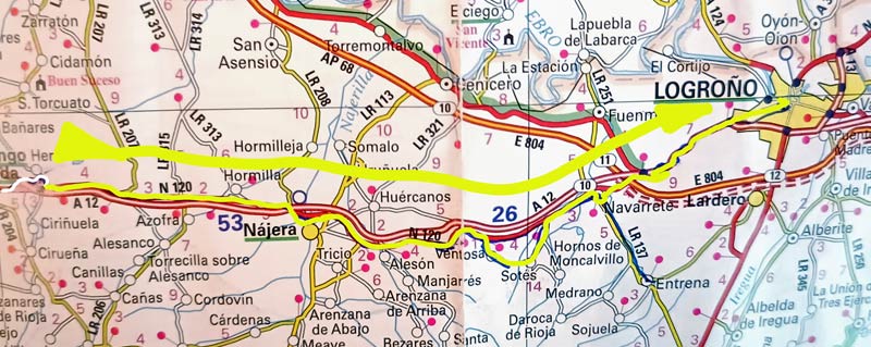 Map 222: Bañares - Logroño