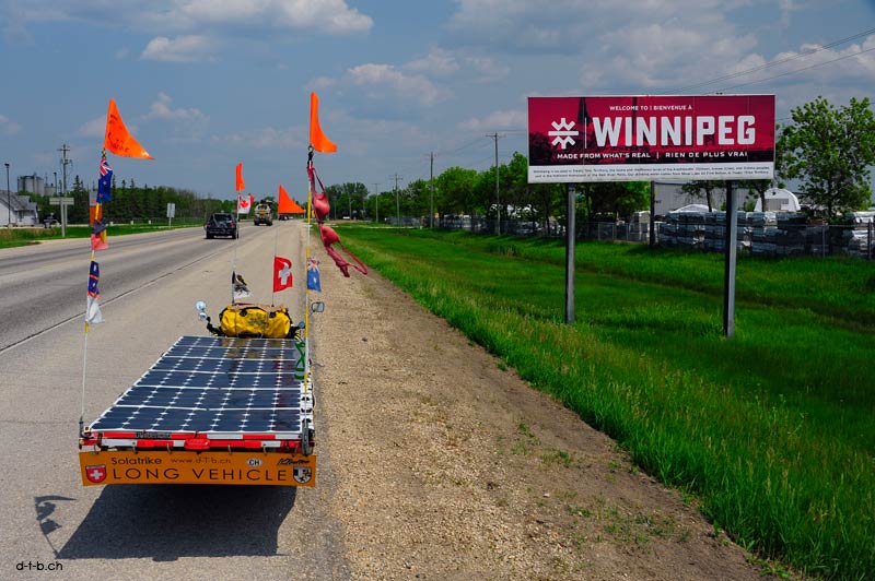 Ankunft in Winnipeg