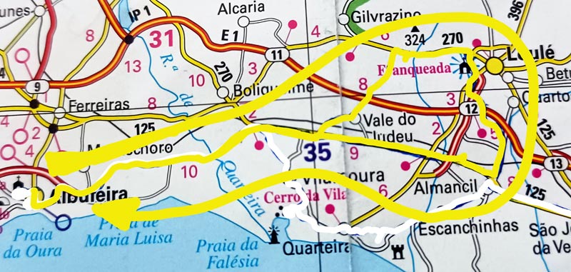 Map 188: Albufeira to the welder and back