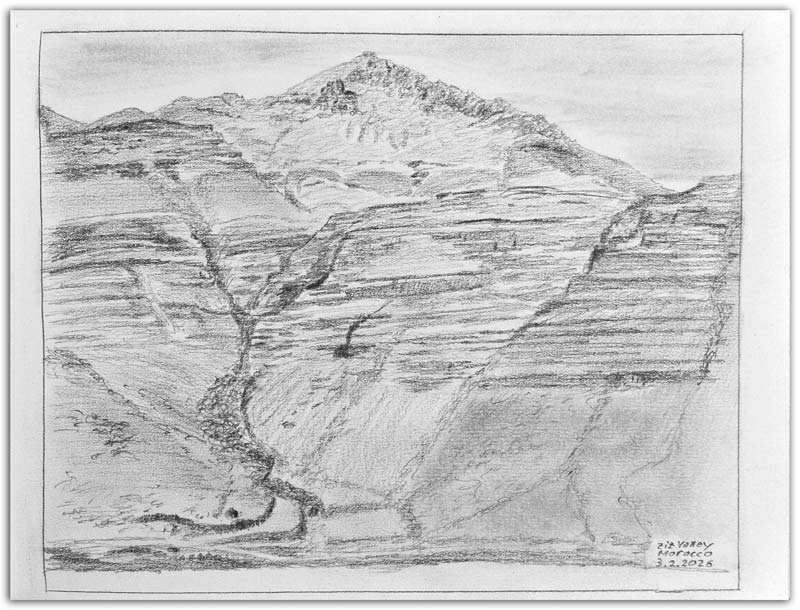 Skizze. Ziz Valley