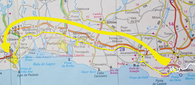 Map 189: Albufeira - Lagos