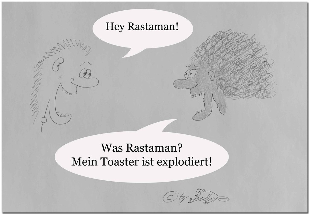 Bild:Rastaman,lustig,Spass,fun,Toaster,Cartoon,David Brandenberger,d-t-b.ch,d-t-b,
