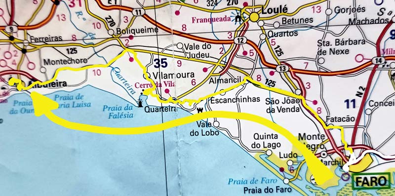 Map 187: Faro - Albufeira