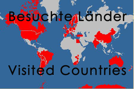 Bereiste Länder / Visited countries