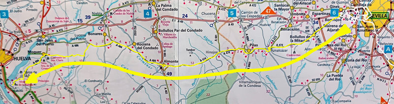 Map 184: Sevilla - La Rabida