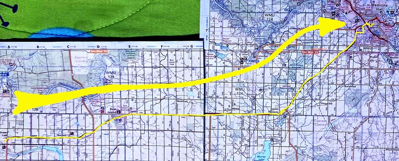 Map 54: Grassy Lake - Medicine Hat