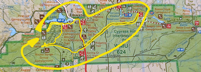 Map 56: Cypress Hills roundtour
