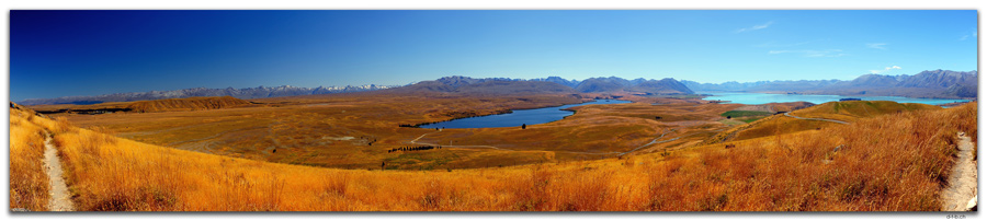 NZ0803.Lake Tekapo.Panorama view from Mt.John