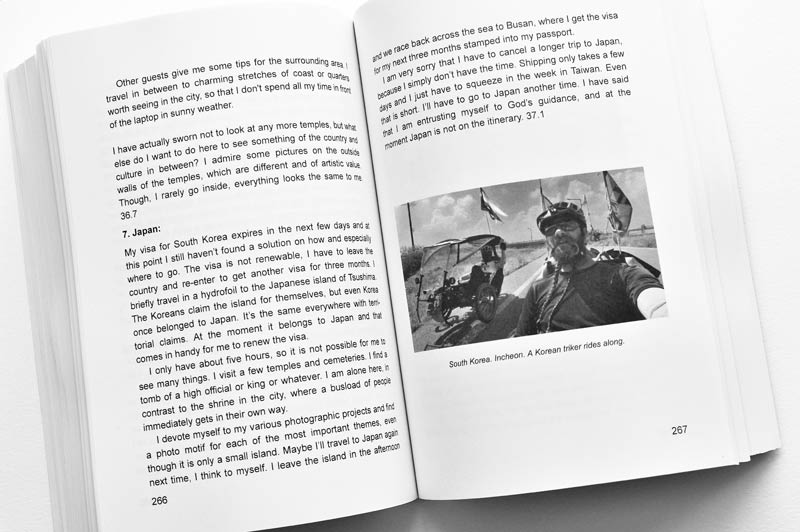 Solatrike The book - Trial page and photo in B/W