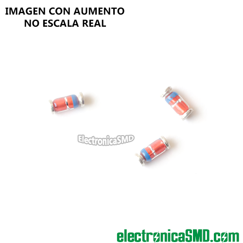 diodo zener smd ll34 sod80 guatemala, electronica, electronico, guatemala, diodo zener superficie smd, diodo zener