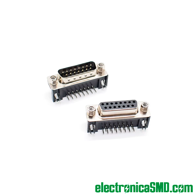 conector db15 db-15 para soldar en placa PCB, db15 2 filas, guatemala, electronica, dbsub conector
