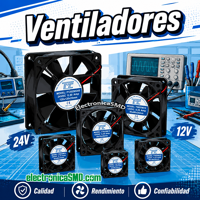 ventilador, ventiladores, ventilador dc, ventilador 5v 12V 24V, guatemala, electronica, electronico 5VDC