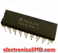 LM3916N Driver LED Cicuitos Integrados CI Electronica Electronico Guatemala ElectronicaSMD