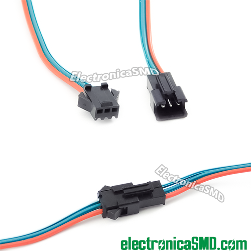 cable jst guatemala, cable con conector jst guatemala, jst 3 pines, cable, electronica, electronico, cable led, jst polarizado 3 pines, cable conexion