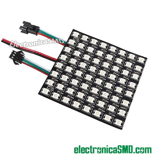 matriz neopixel 8x8 rgb guatemala ws2812b, guatemala, electronica, matriz led, neopixel
