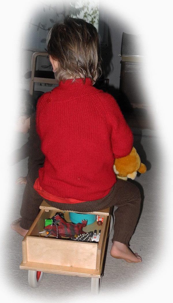 Hose und Pullover gestrickt von ritsch-ratsch aus Wolle mit Microfaser