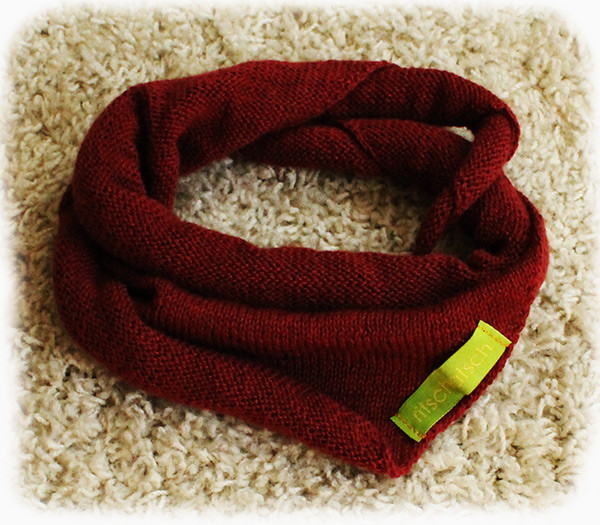 Halsteil in rostbraun gestrickt von ritsch-ratsch
