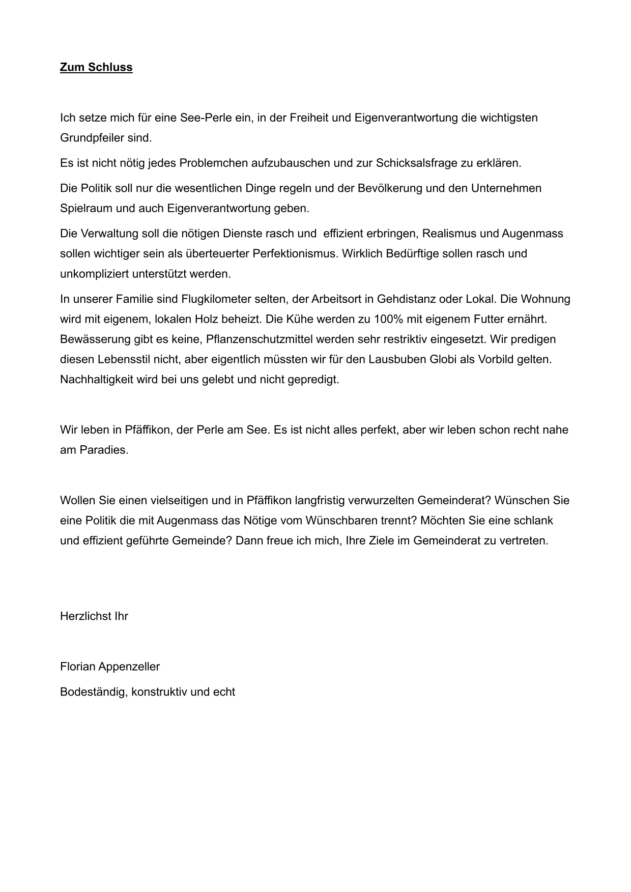 Zum Schluss