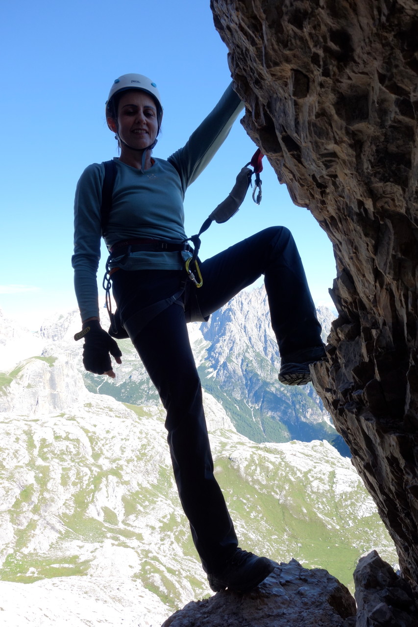 Denise Sigg auf den drei Zinnen