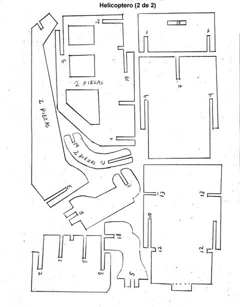 Piezas para construir un helicóptero