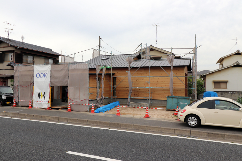 塗装色決め／国道沿いの平屋／倉敷