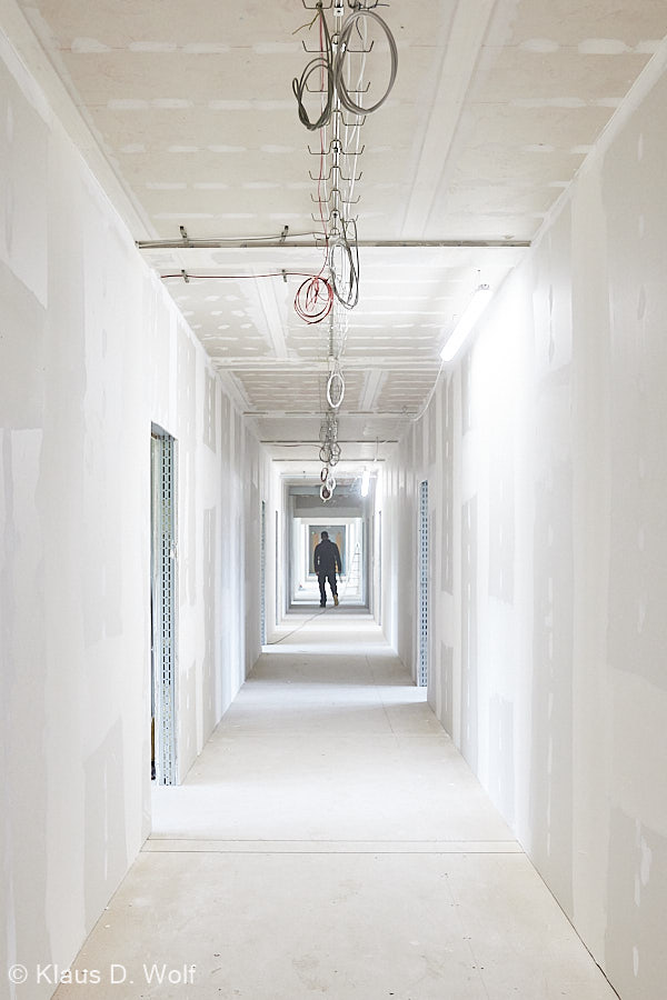 Architekturfotograf München: Innenaufnahme einer Schulbaustelle in Marktoberdorf.