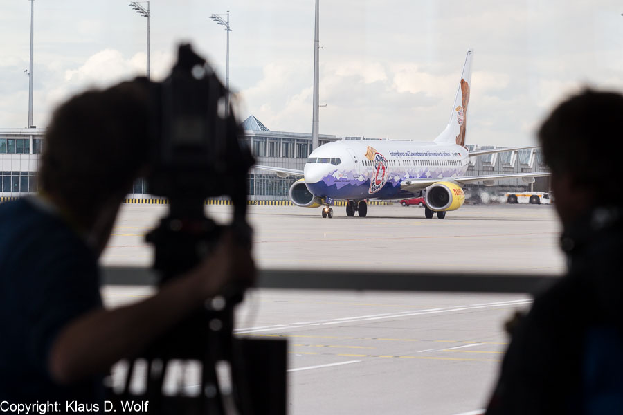 Eventfotografi, PR-Veranstaltung, Taufe eines gebrandeten Flugzeugs