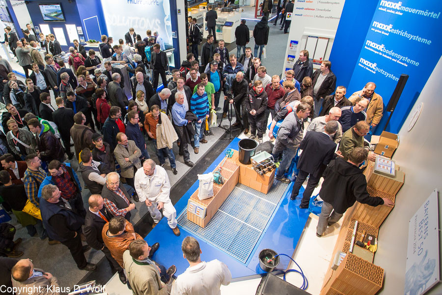 Messefotografie, Produktpräsentation von Franken Maxit auf der Messe BAU, München