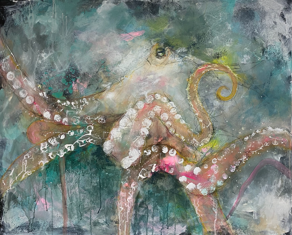 „Observed“ 80 x 100 cm Acryl auf Leinwand