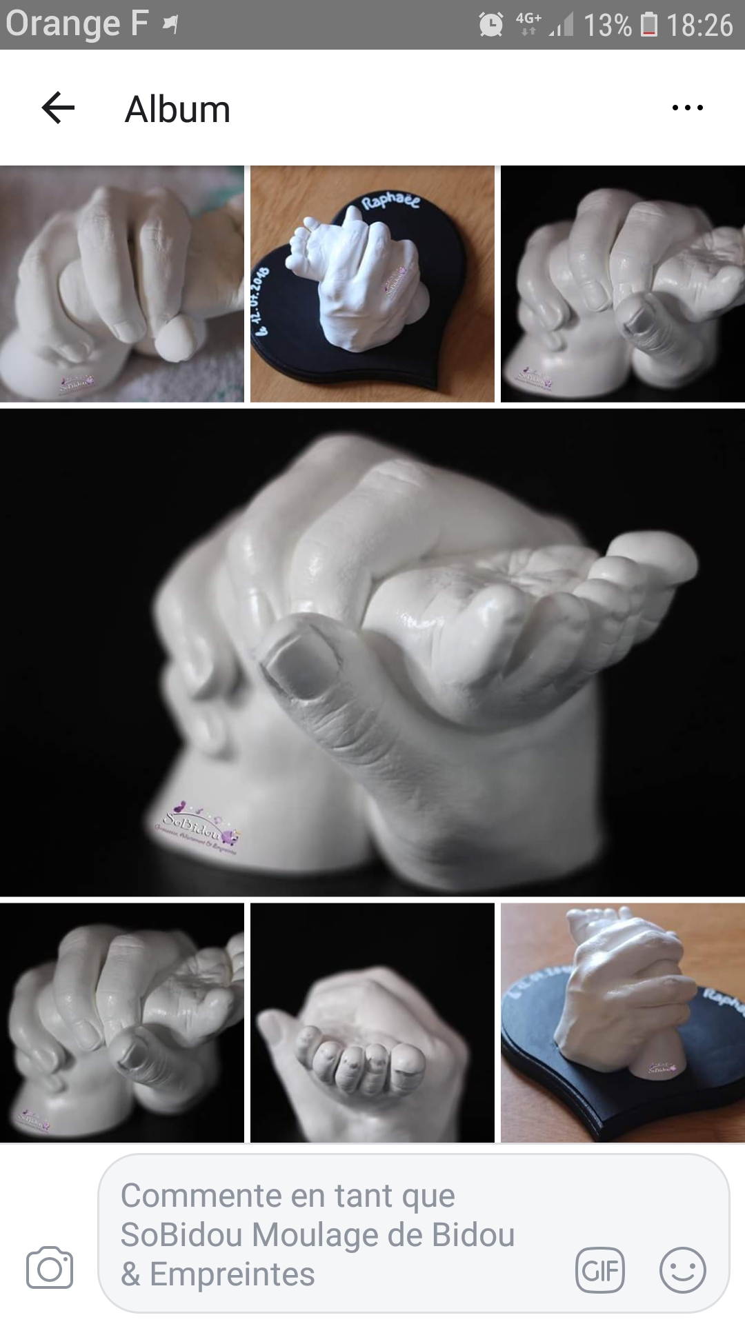 moulage 3D nord Septine and co empreinte bébé 3D plâtre