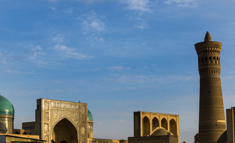Buchara Minarett Skyline Usbekistan Orient Muslimische Architektur Islam