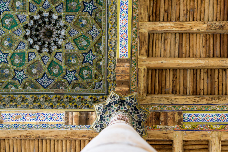 Haotz Mosque Usbekistan - Reiche Verzierung der Decke in Usbekistan, Buchara