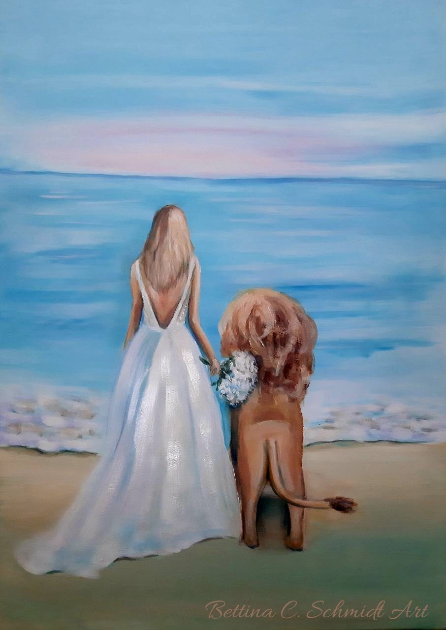 Am Meer - Sehnsucht. Acryl auf Leinwand 50×70 cm 