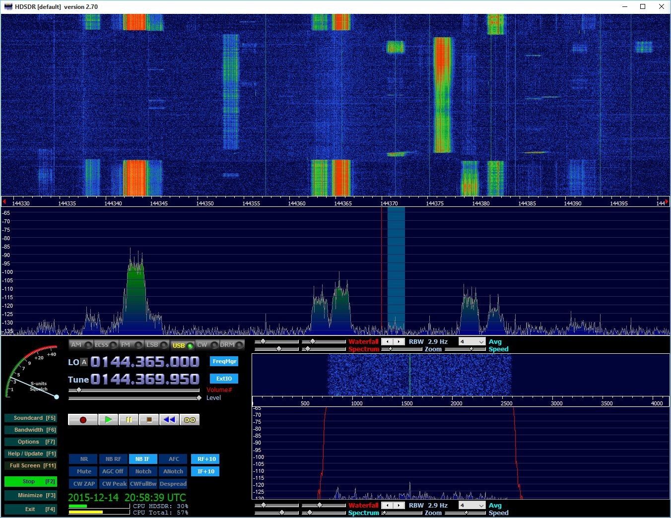 Bursts from RM1A calling CQ on 144.370