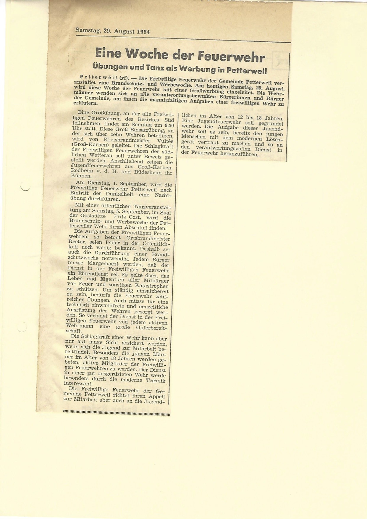 Zeitung 1964