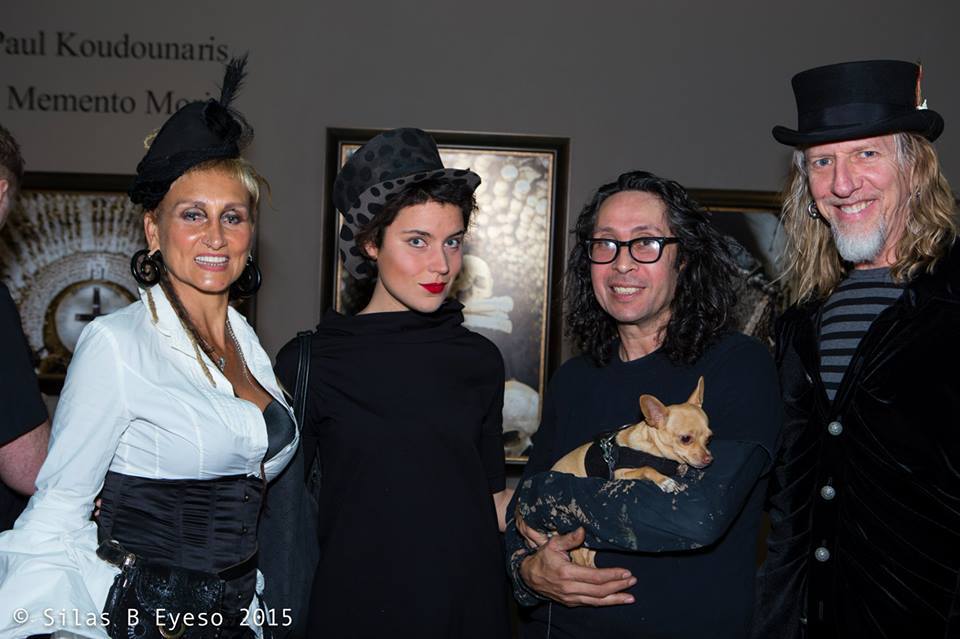 with artists Stefanie Vega and Glen Vaughn (+ Albert Cuellar - Tim Burton's creative assistant)
