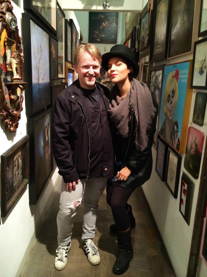 with the founder of La Luz De Jesus, Matt Kennedy